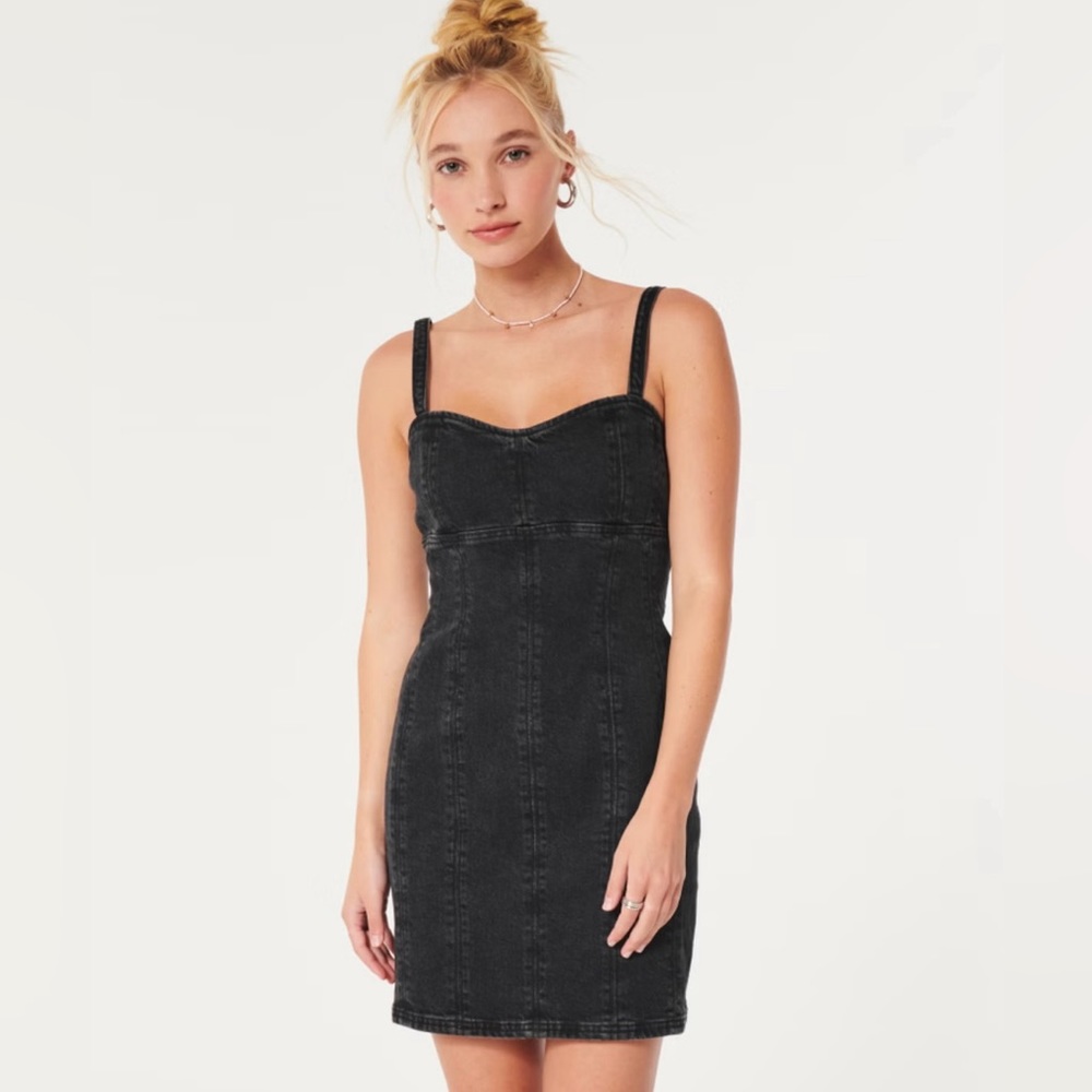 BLACK DENIM DRESS